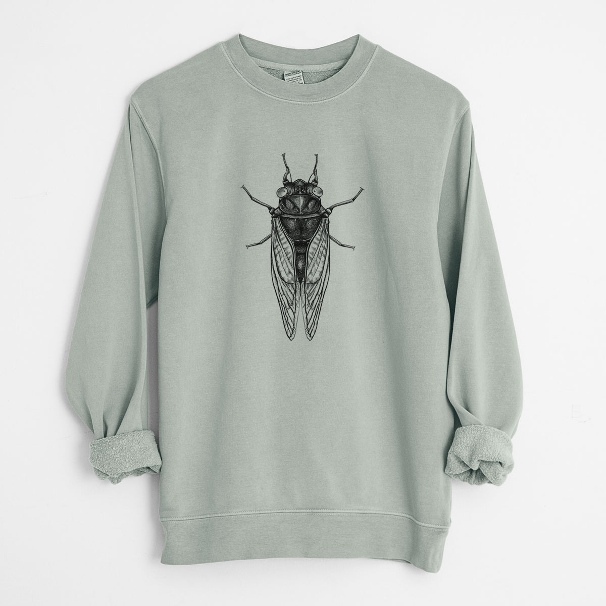 Pharoh Cicada - Magicicada septendecim - Unisex Pigment Dyed Crew Sweatshirt in Sage