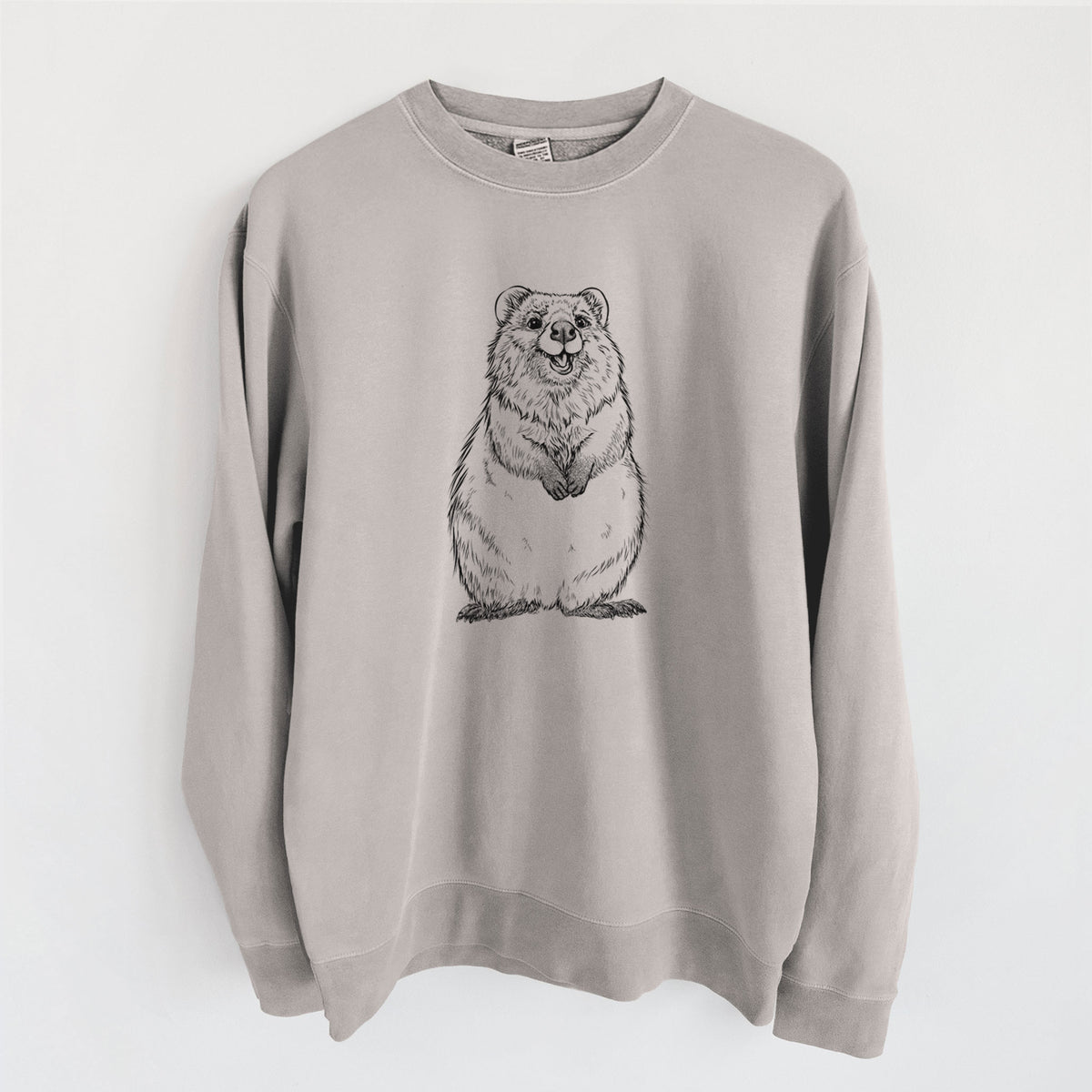 Quokkas - Setonix brachyurus - Unisex Pigment Dyed Crew Sweatshirt in Cement
