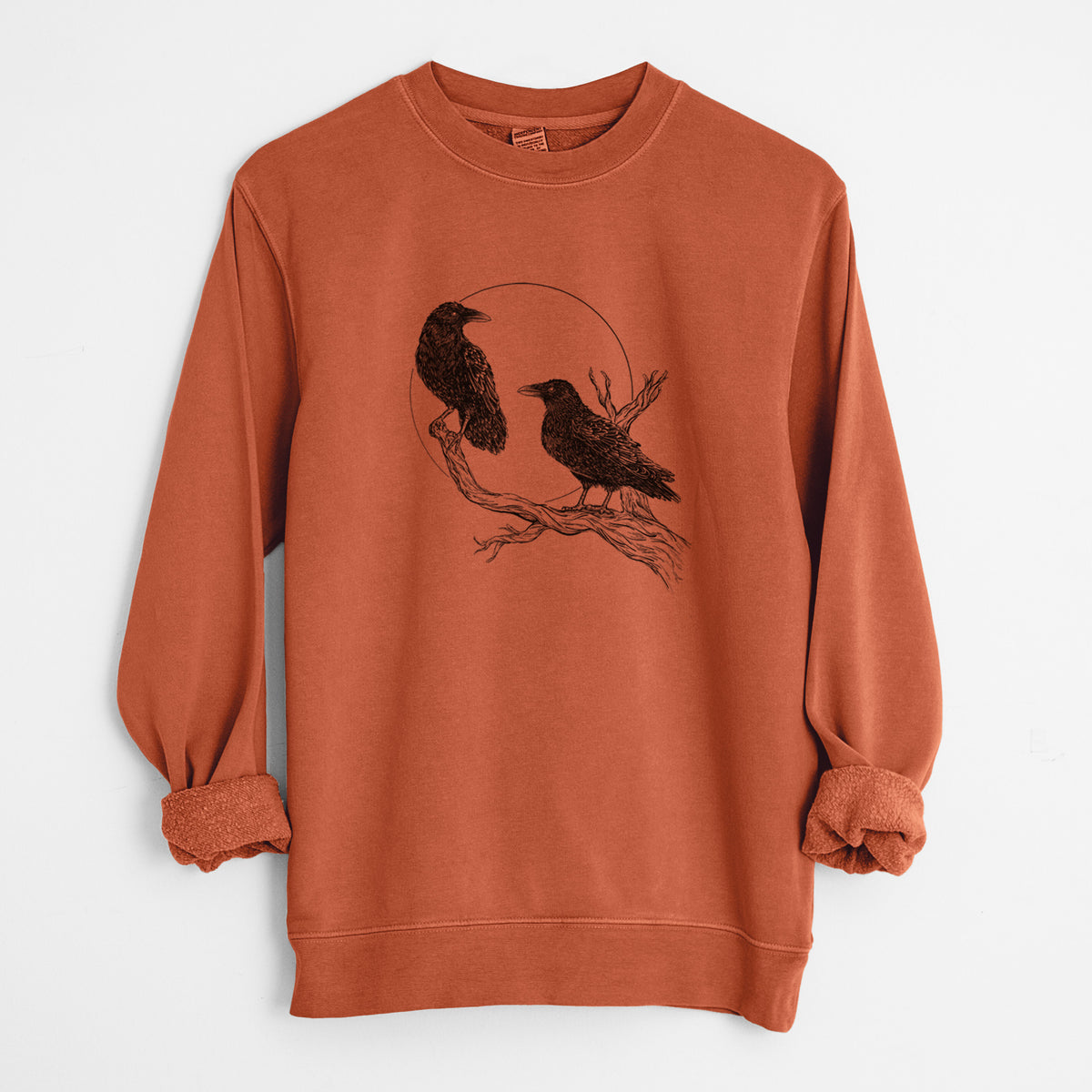 Midnight Ravens - Unisex Pigment Dyed Crew Sweatshirt in Amber