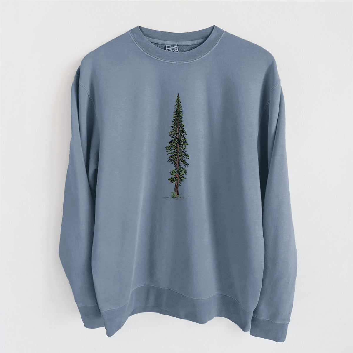 Lone Redwood - Unisex Pigment Dyed Crew Sweatshirt in Slate Blue
