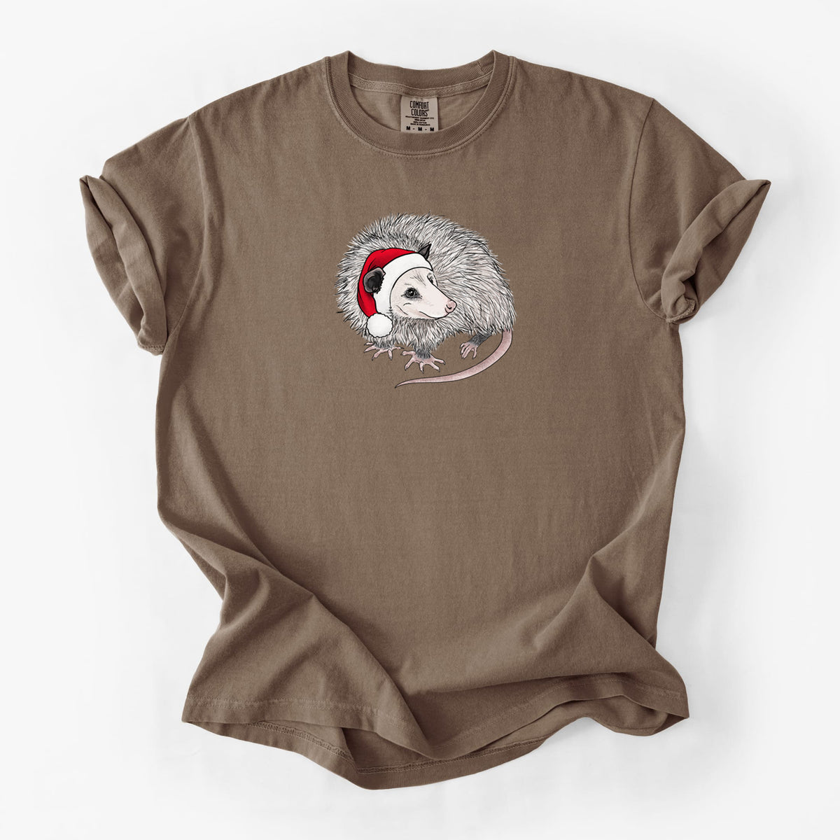 Santa Opossum - Unisex Comfort Colors Garment-Dyed Heavyweight T-shirt in Espresso