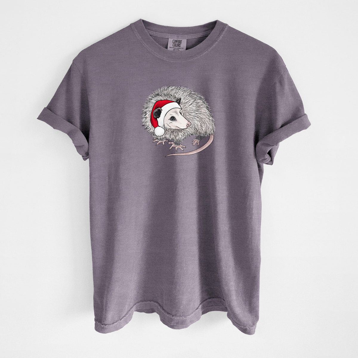 Santa Opossum - Unisex Comfort Colors Garment-Dyed Heavyweight T-shirt in Wine