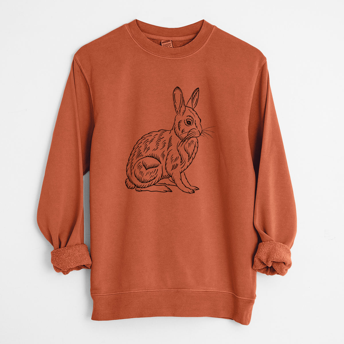 Snoeshoe Hare - Unisex Pigment Dyed Crew Sweatshirt in Amber