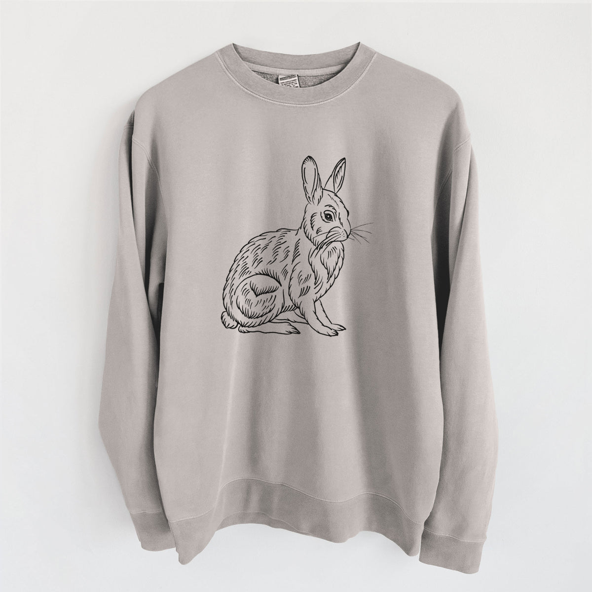 Snoeshoe Hare - Unisex Pigment Dyed Crew Sweatshirt in Cement