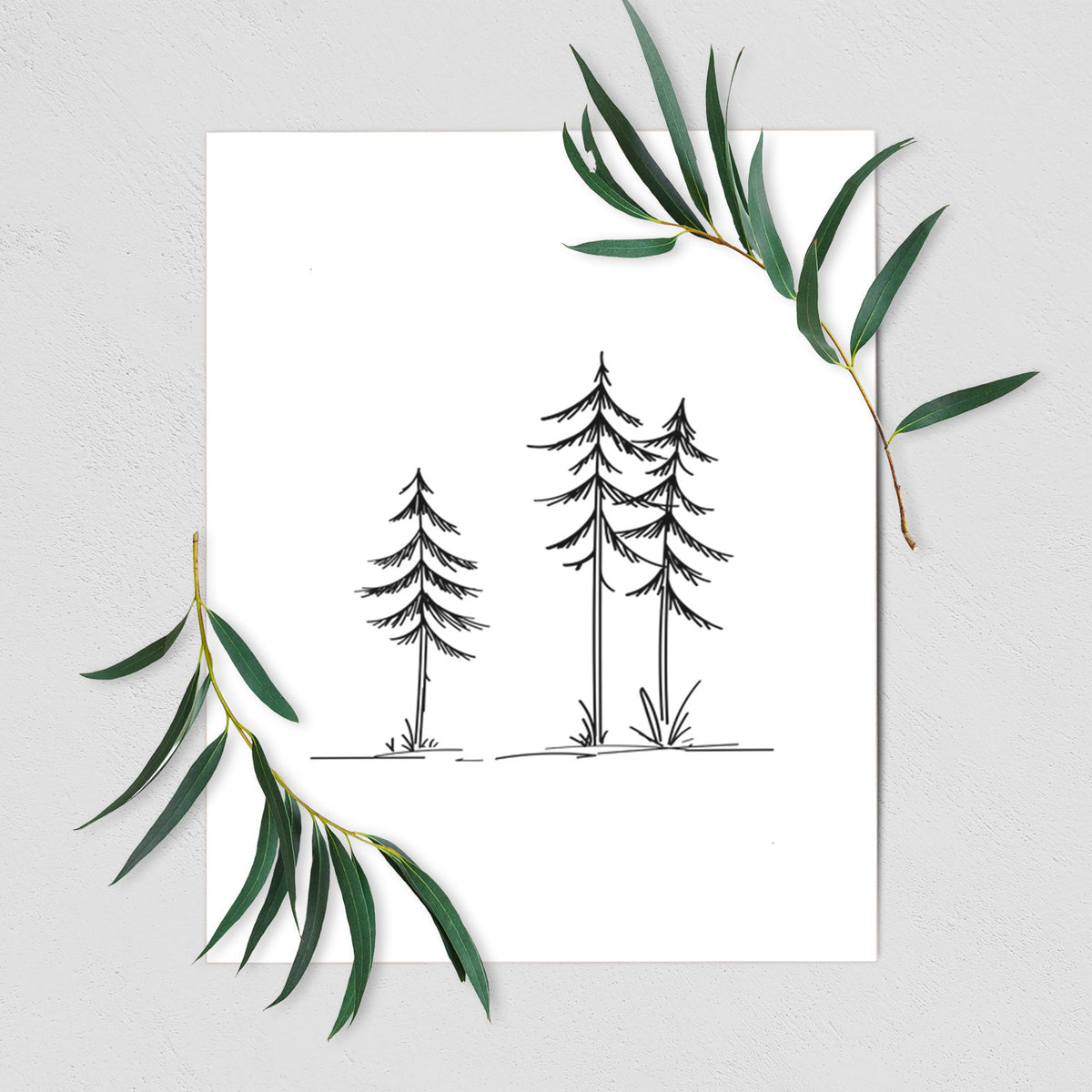 Three Pines - Fine Art Print, Size: 8"x10"