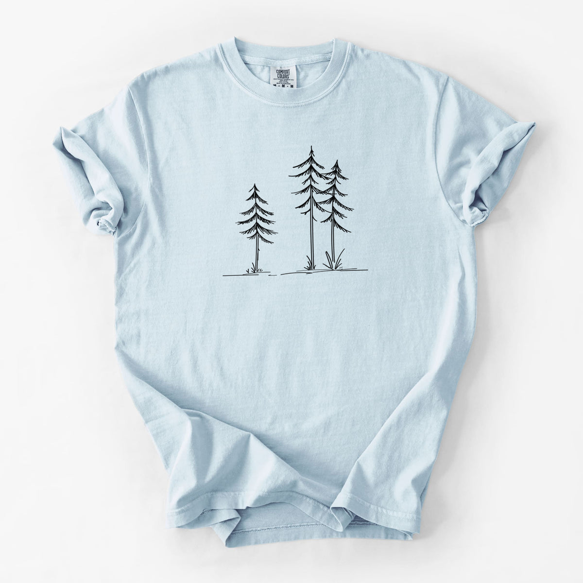 Three Pines - Unisex Comfort Colors Garment-Dyed Heavyweight T-shirt in Chambray