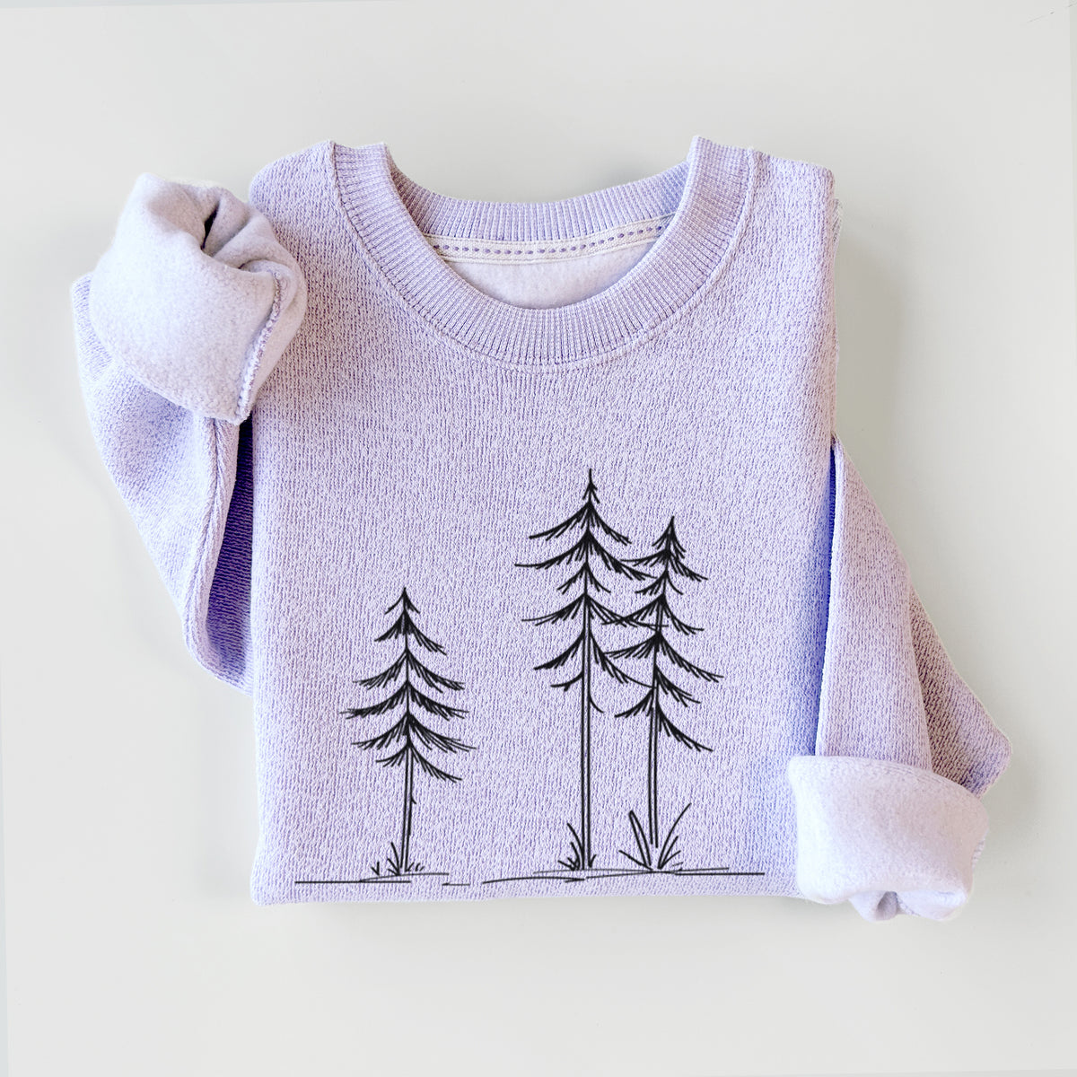Three Pines - Knit Sweatshirt in Ice Purple