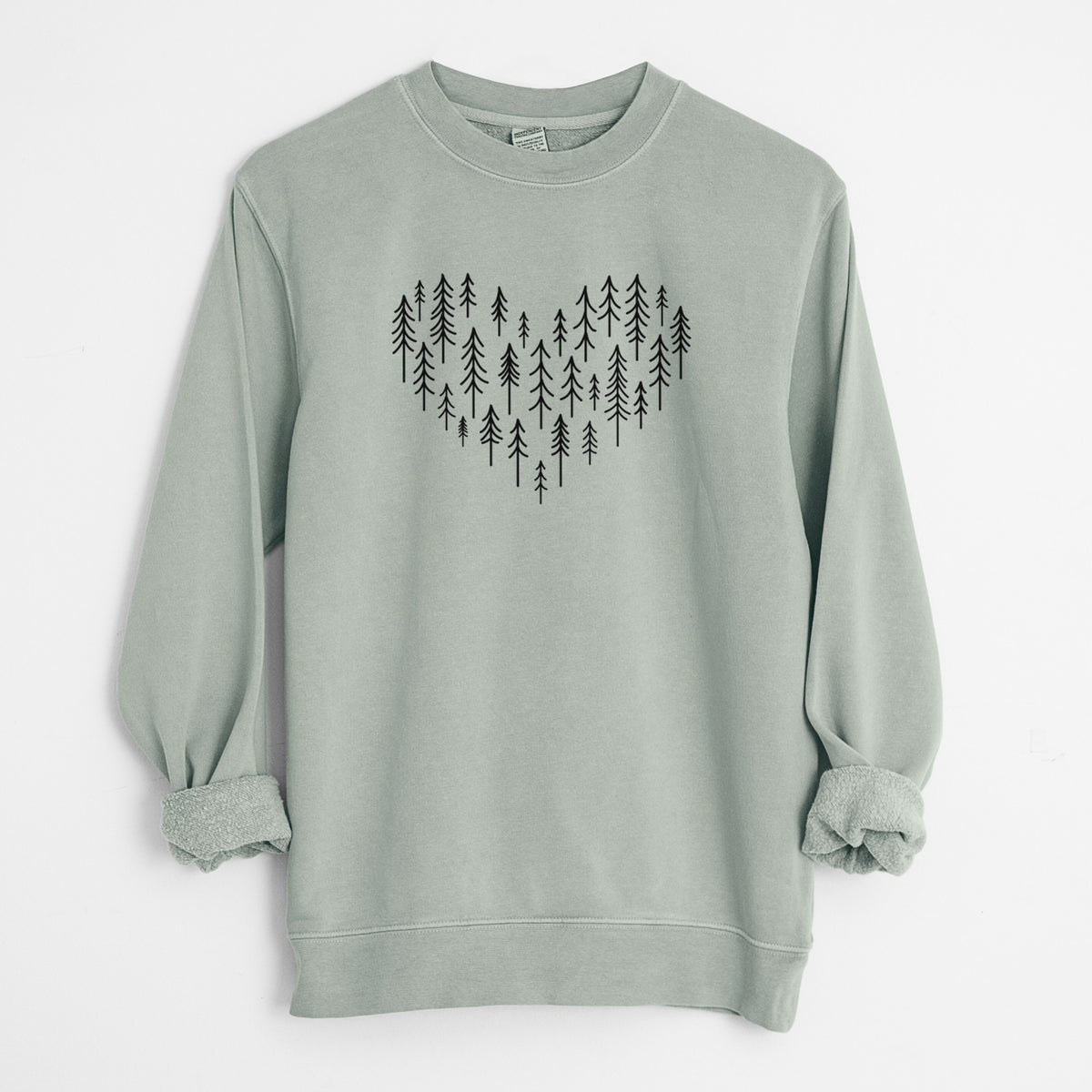 Heart of Trees - Unisex Pigment Dyed Crew Sweatshirt in Sage