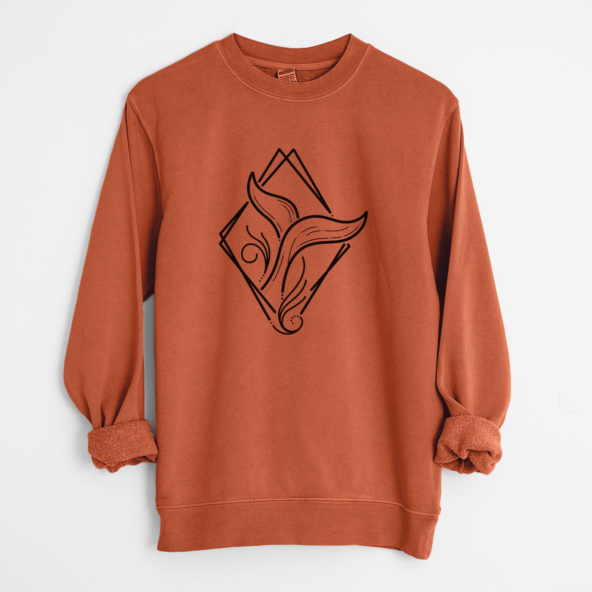Whale Diamond - Unisex Pigment Dyed Crew Sweatshirt in Amber