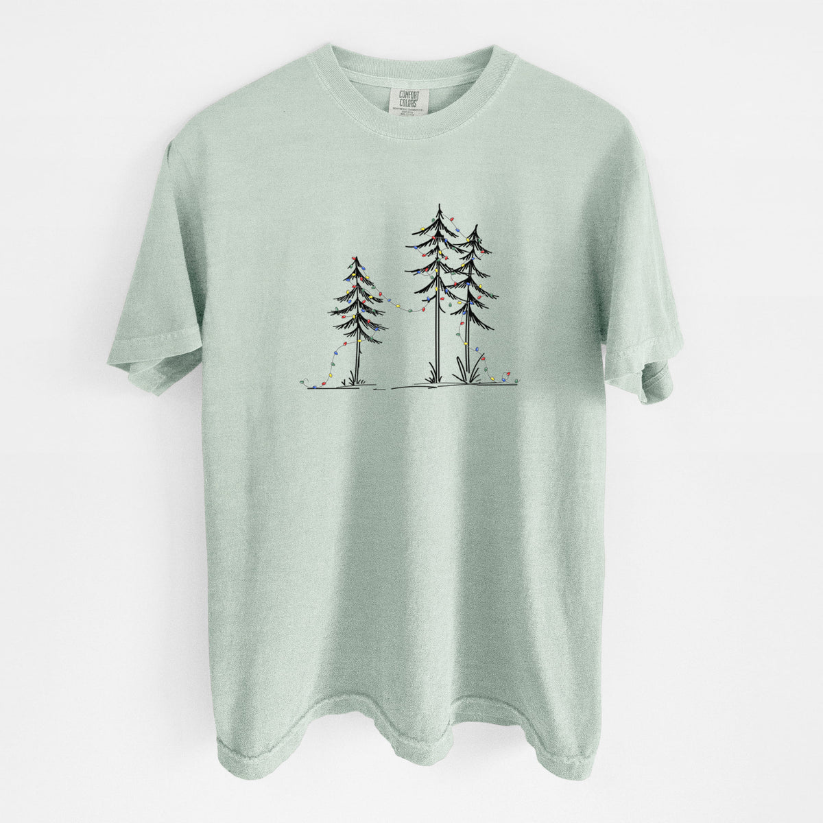 Christmas Deck the Pines - Unisex Comfort Colors Garment-Dyed Heavyweight T-shirt in Bay