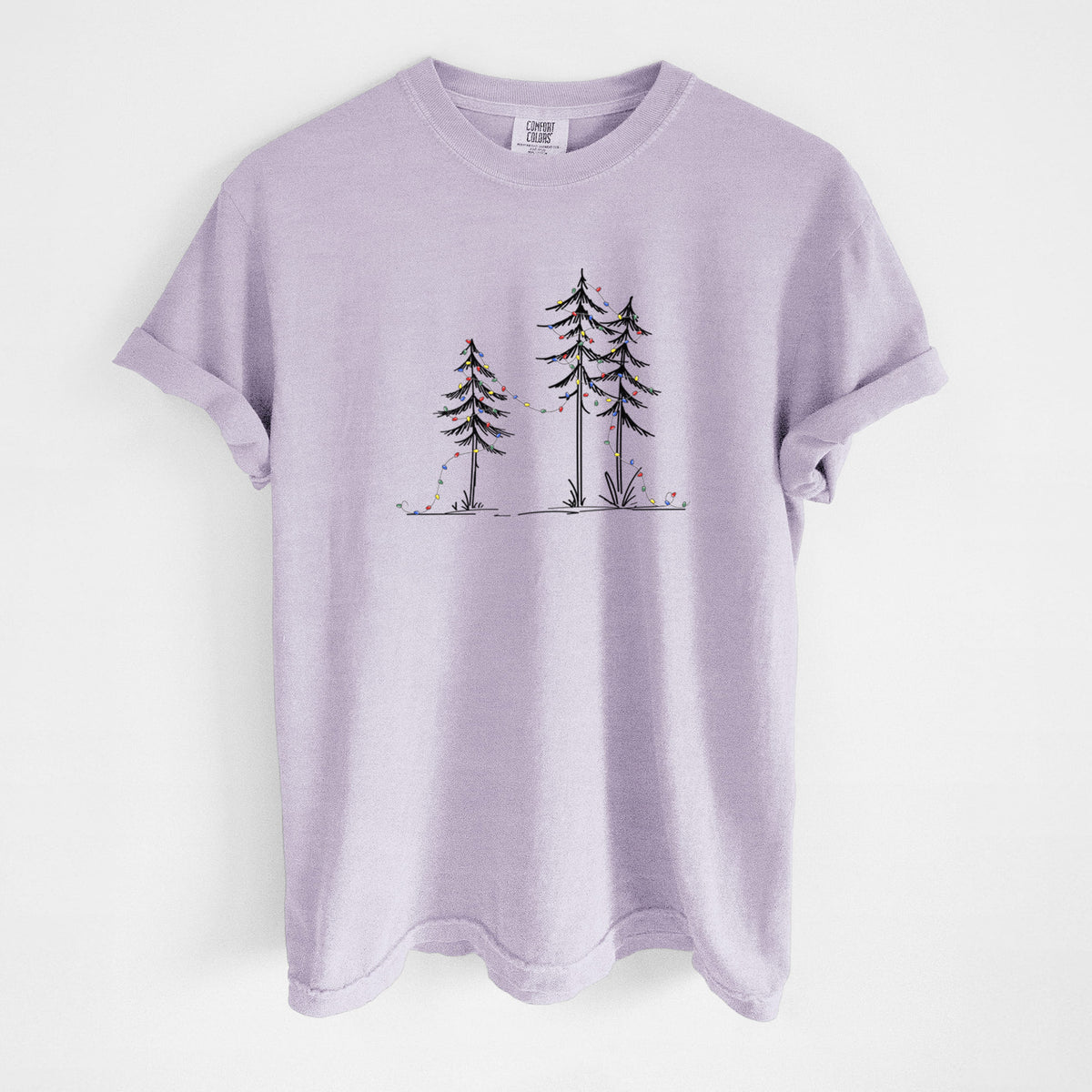 Christmas Deck the Pines - Unisex Comfort Colors Garment-Dyed Heavyweight T-shirt in Orchid
