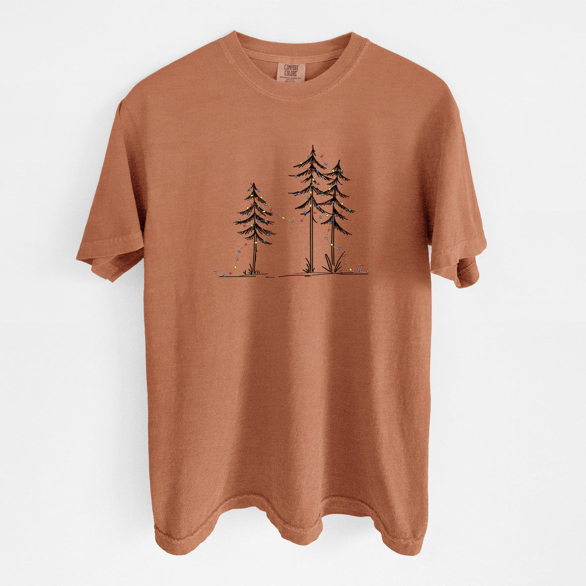 Christmas Deck the Pines - Unisex Comfort Colors Garment-Dyed Heavyweight T-shirt in Yam