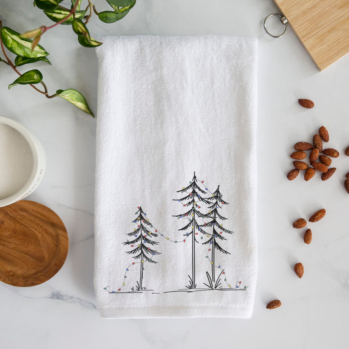 Christmas Deck the Pines Premium Hand Towel