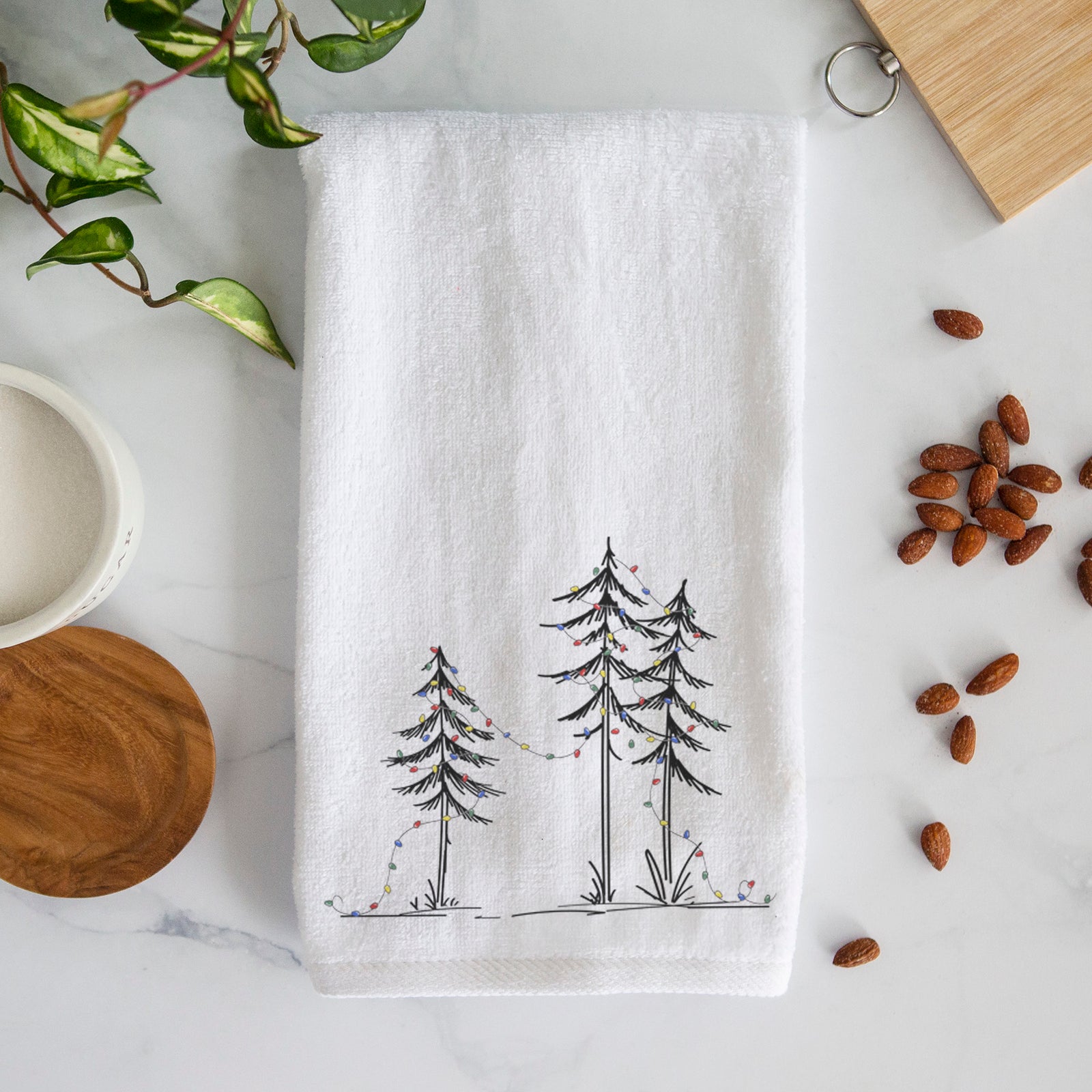 Christmas Deck the Pines Premium Hand Towel