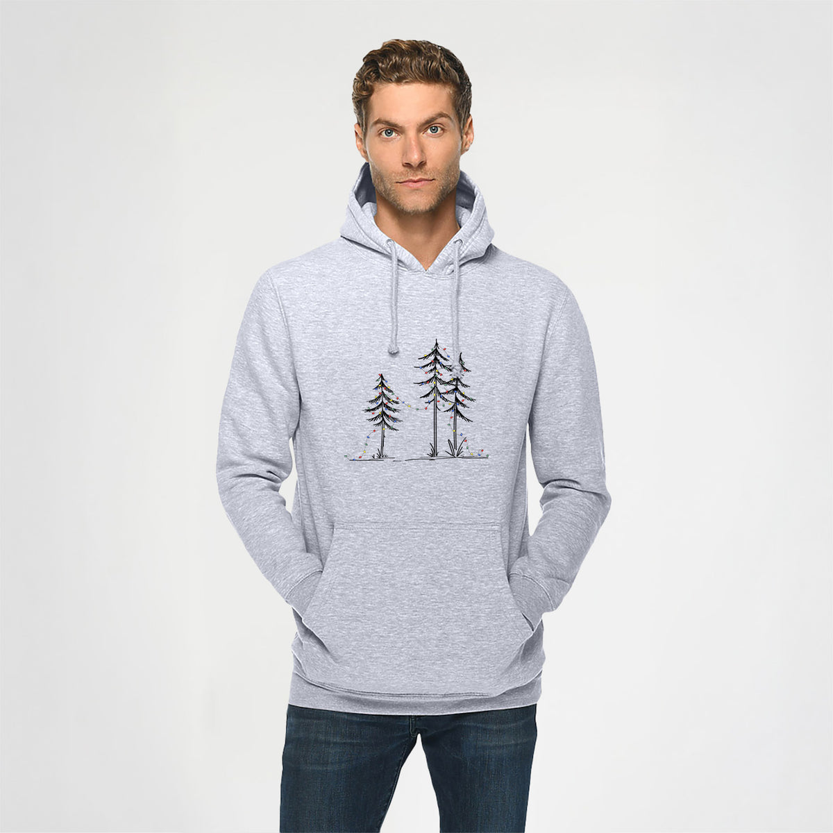 Product photo of the BeCause Tees Deck the Pines - Heavyweight Fleece Hoodie.