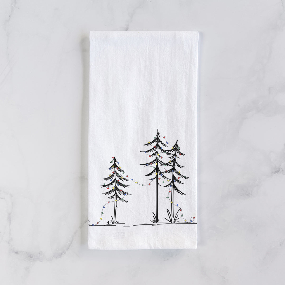Christmas Deck the Pines Tea Towel