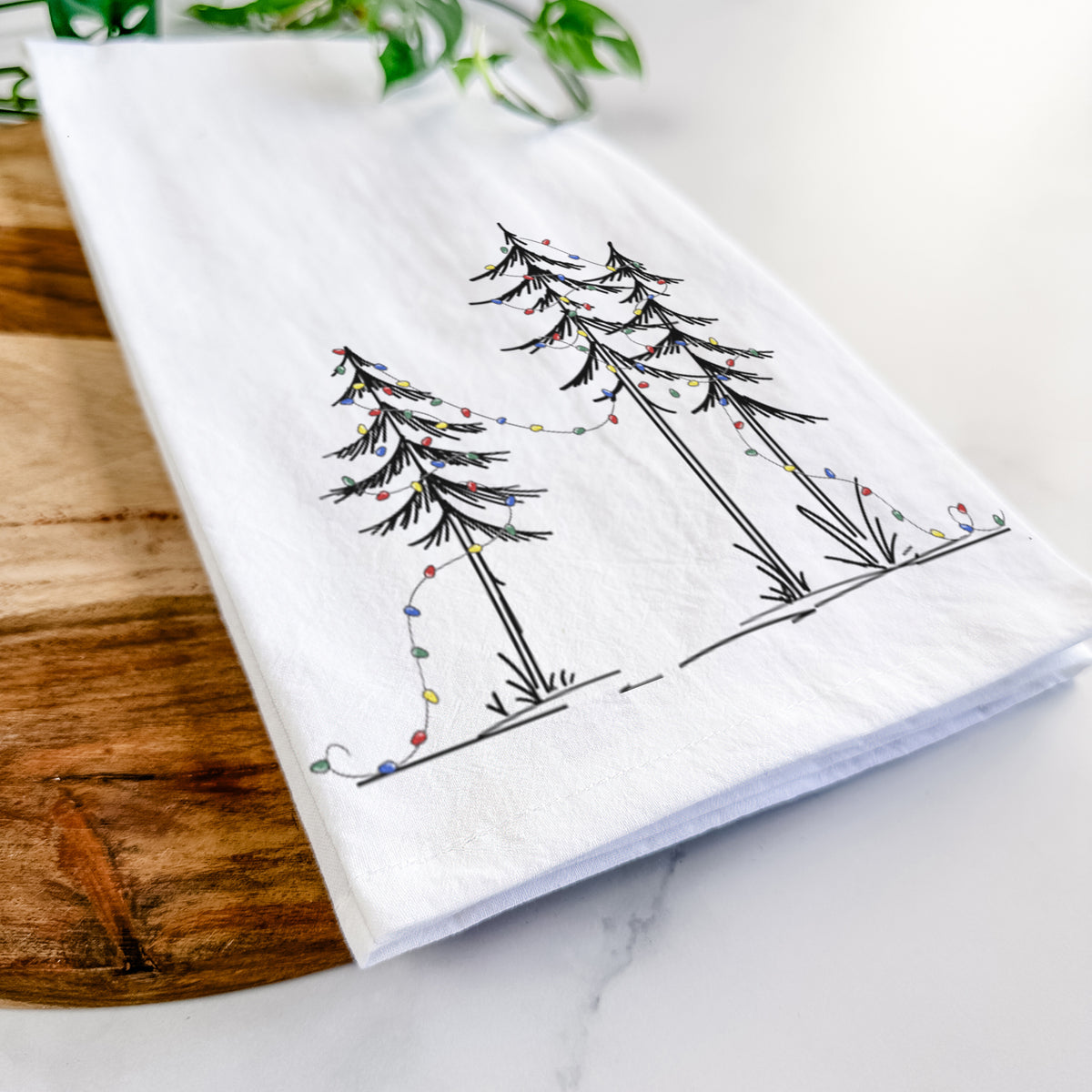 Christmas Deck the Pines Tea Towel