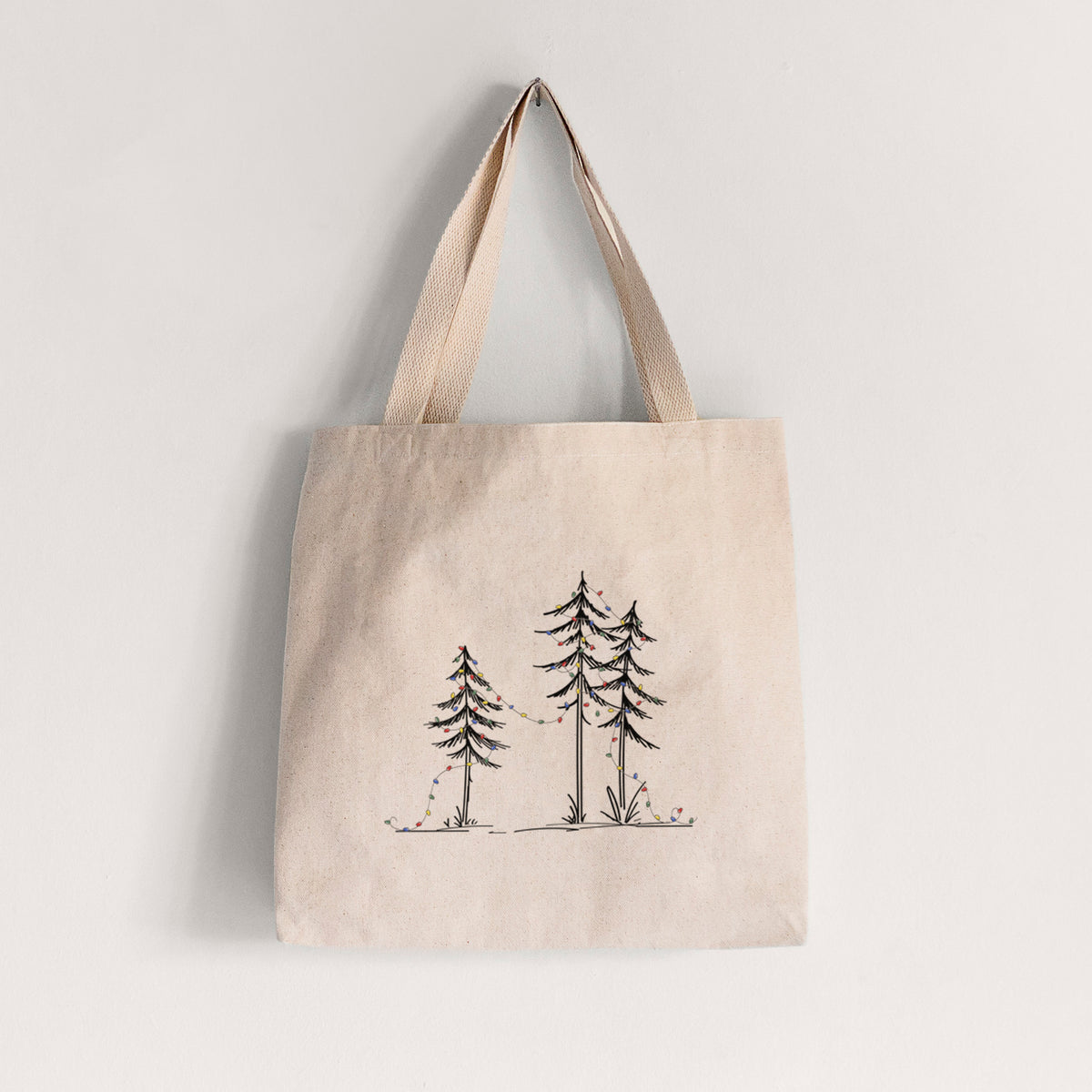 Christmas Deck the Pines - Tote Bag in Beige
