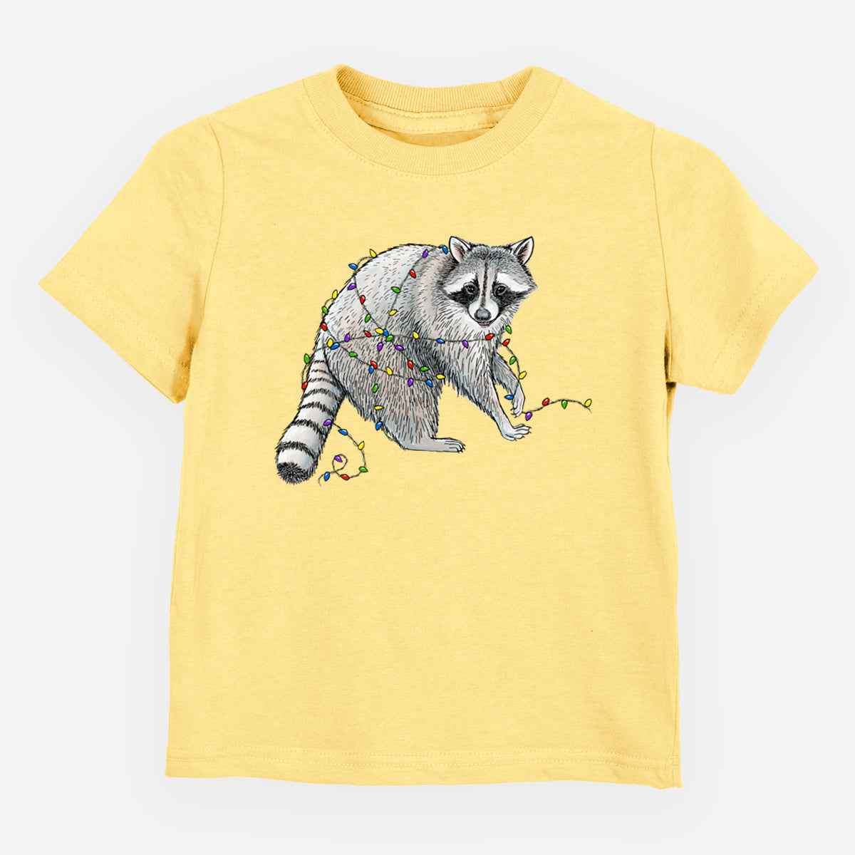 Christmas Raccoon - Toddler/Youth Shirt in Butter