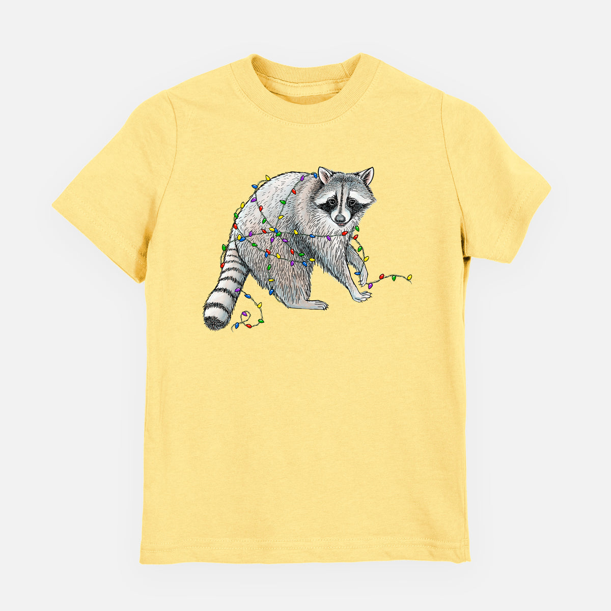 Christmas Raccoon - Toddler/Youth Shirt in Butter