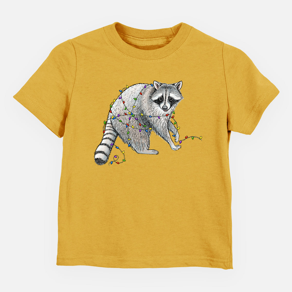 Christmas Raccoon - Toddler/Youth Shirt in Honeycomb