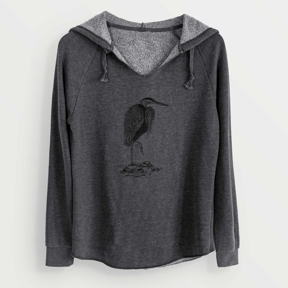 Ardea herodias - Great Blue Heron - Cali Wave Hooded Sweatshirt