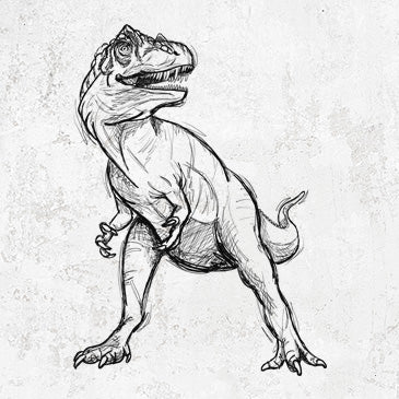 Allosaurus drawing on shirts, hoodies and gifts