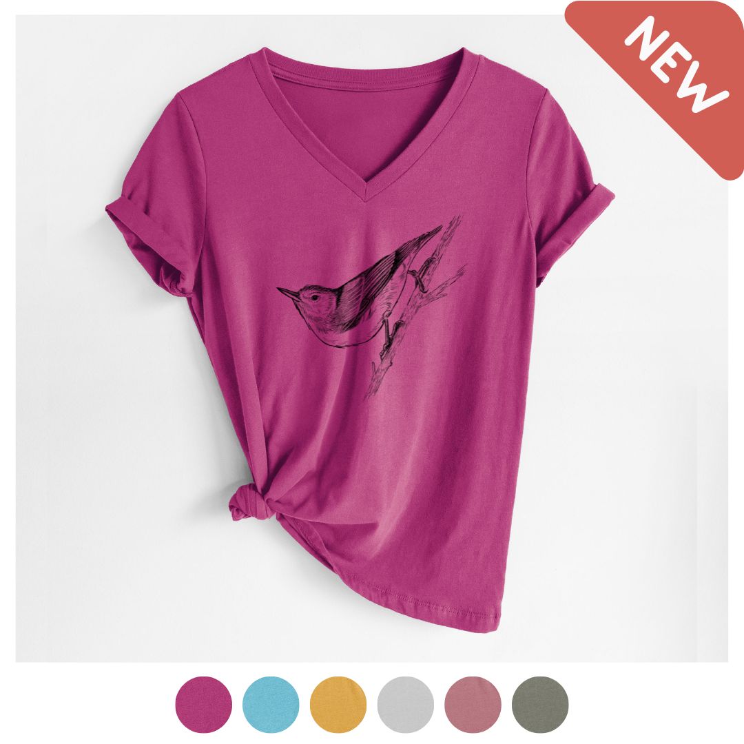 Women's Lightweight Relaxed Fit 100% Cotton V-neck