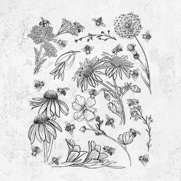 Bees & Blooms - Honeybees with Wildflowers
