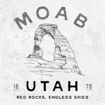 Hand-drawn arch design for Moab, Utah