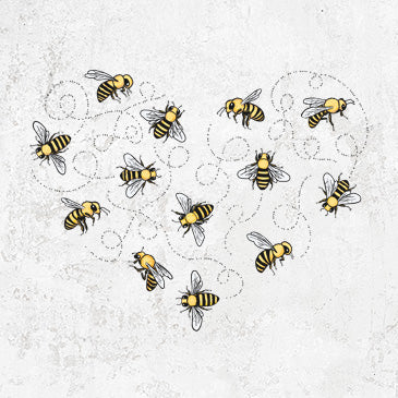 Heart Full of Honeybees design on apparel from Because Tees