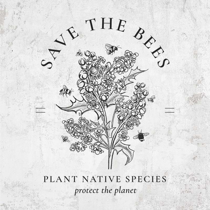 Save the Bees - Plant Native Species - Protect the Planet