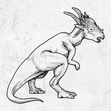 Stygimoloch drawing on apparel and gifts