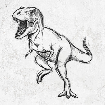Tyrannosaurus Rex drawing on T. Rex clothing and gifts