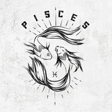 Pisces fish design on apparel from Because Tees