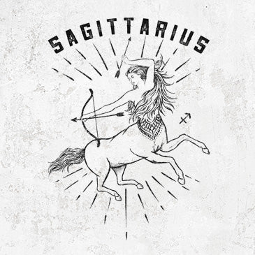 Sagittarius archer's spirit design on apparel from Because Tees