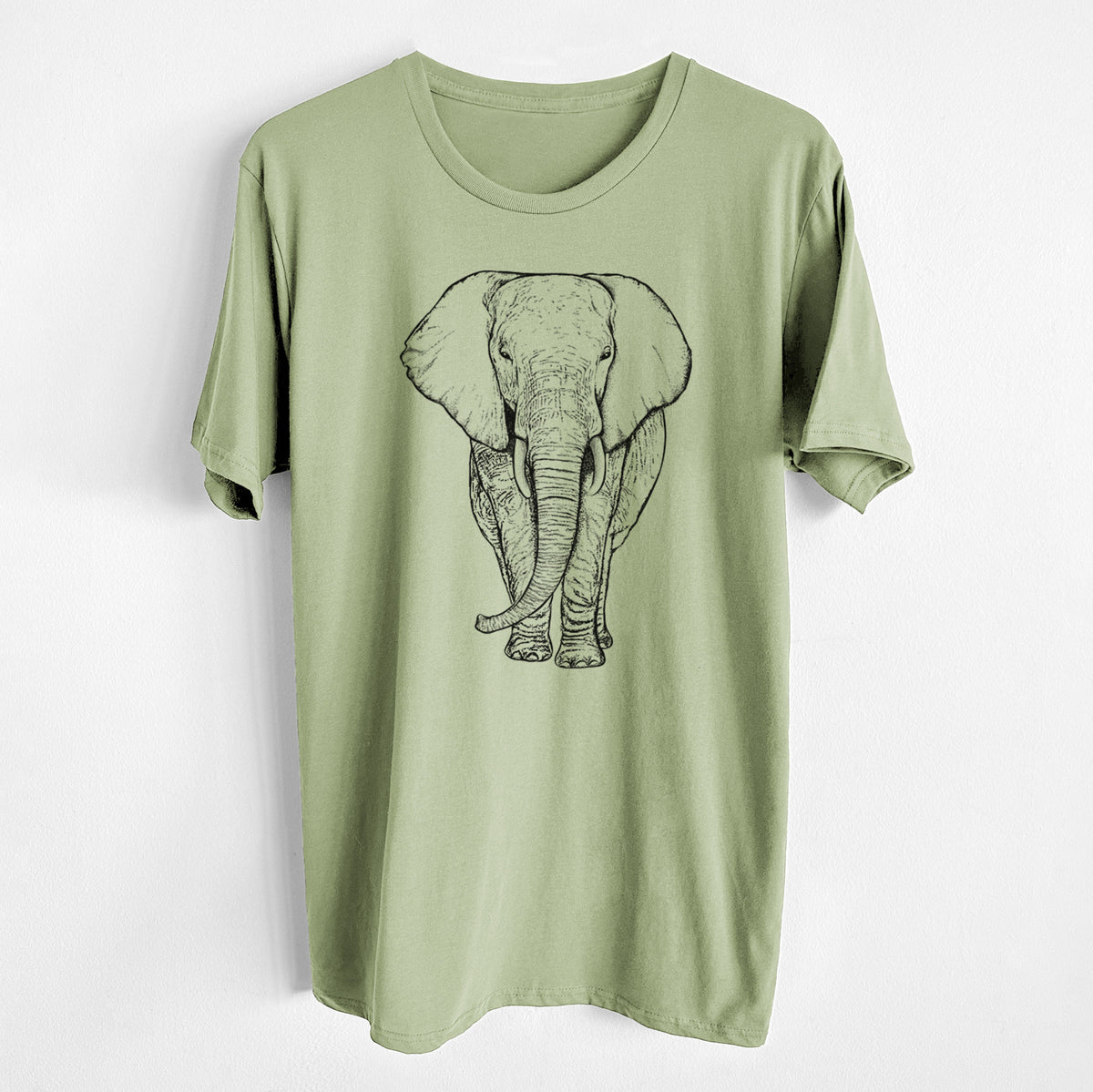 CLOSEOUT - Loxodonta africana - African Elephant - Unisex Crewneck - Made in USA - 100% Organic Cotton