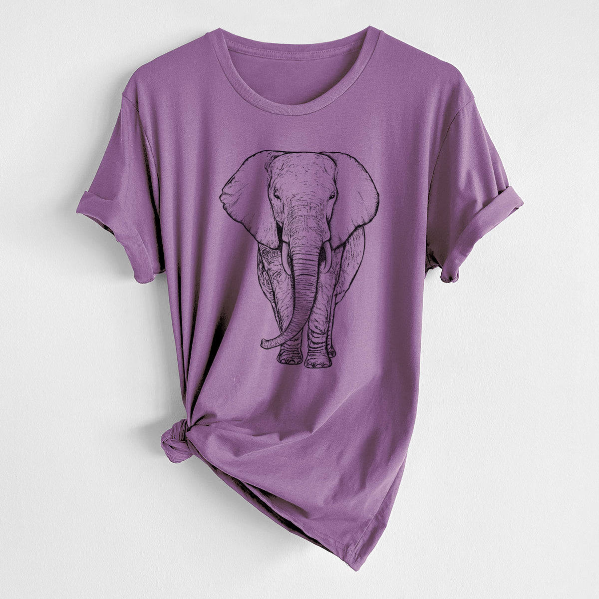 CLOSEOUT - Loxodonta africana - African Elephant - Unisex Crewneck - Made in USA - 100% Organic Cotton