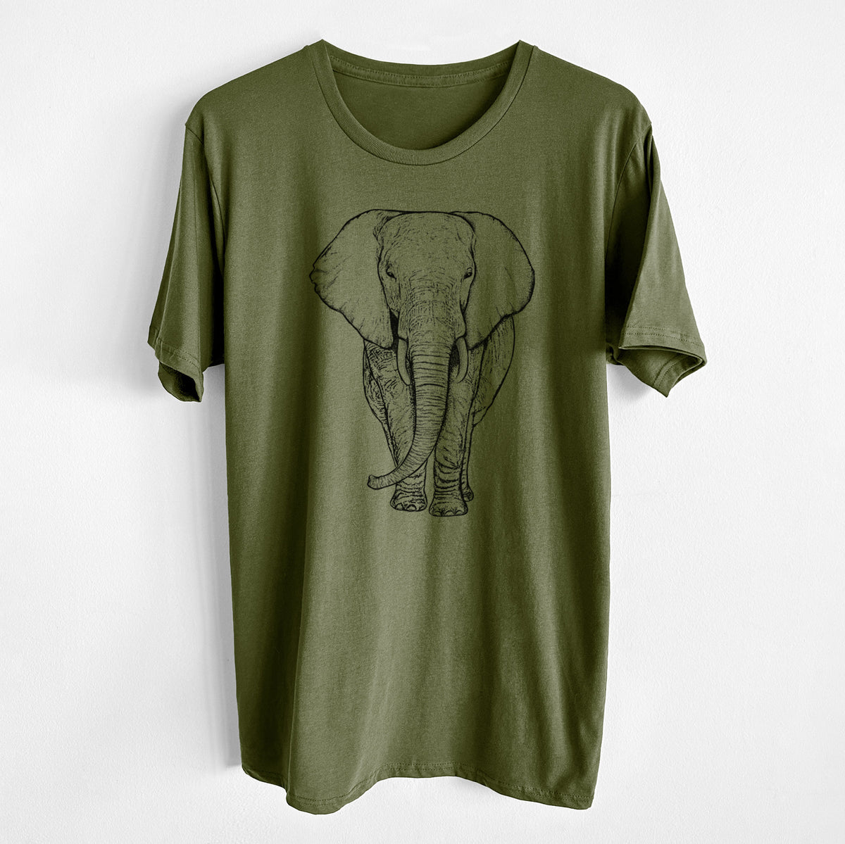 CLOSEOUT - Loxodonta africana - African Elephant - Unisex Crewneck - Made in USA - 100% Organic Cotton