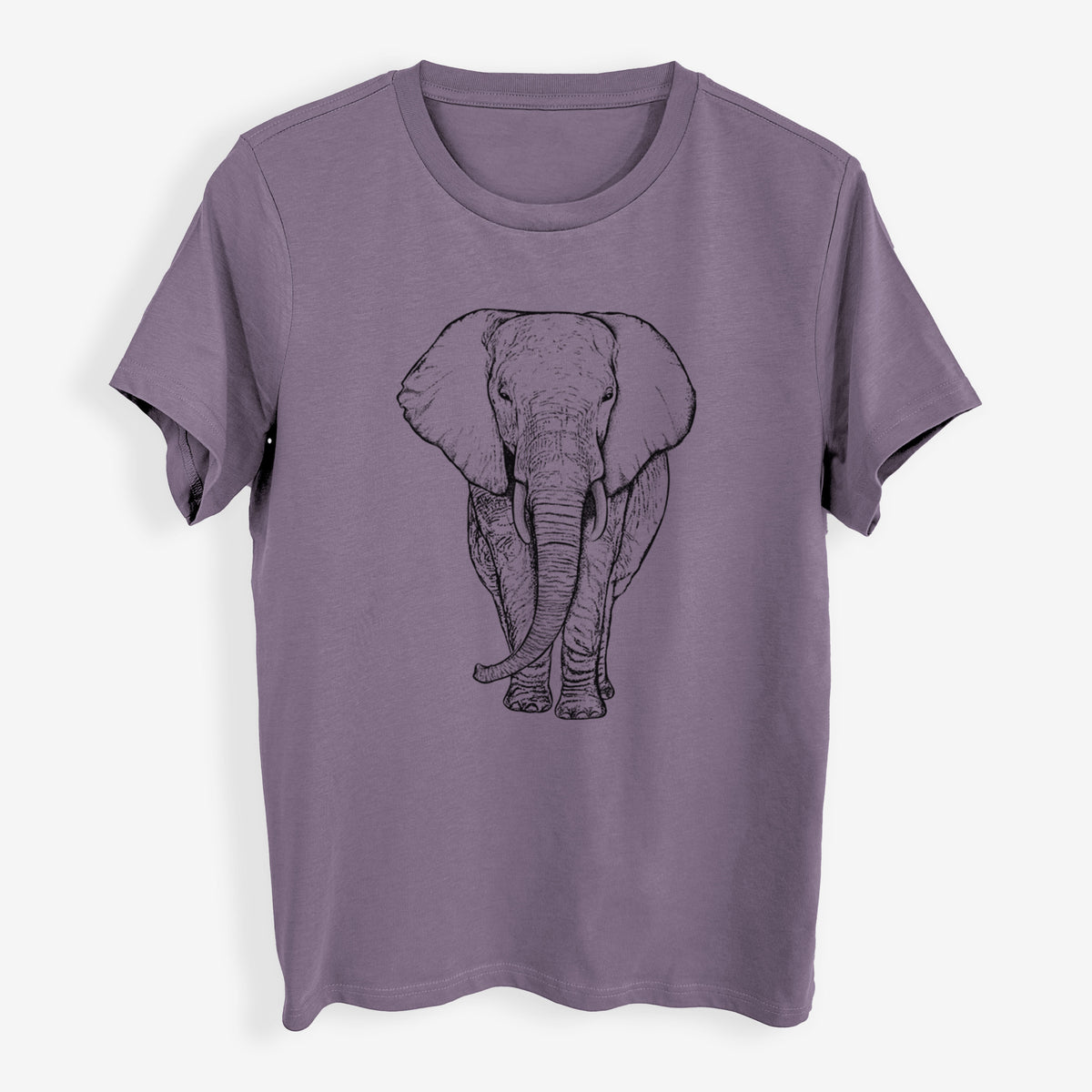 Loxodonta africana - African Elephant - Womens Everyday Maple Tee