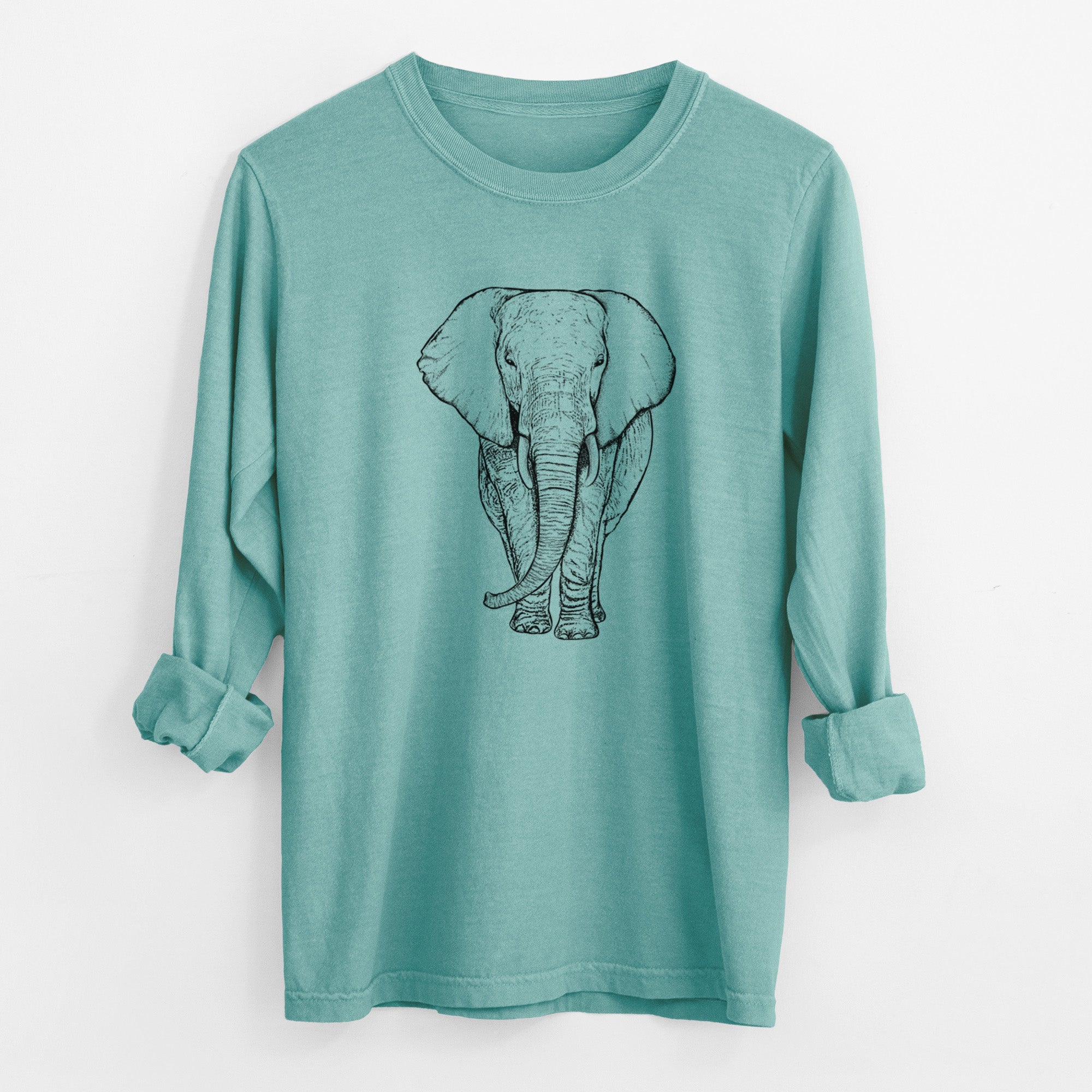 Loxodonta africana - African Elephant - Unisex Comfort Colors 100% Cotton Long Sleeve