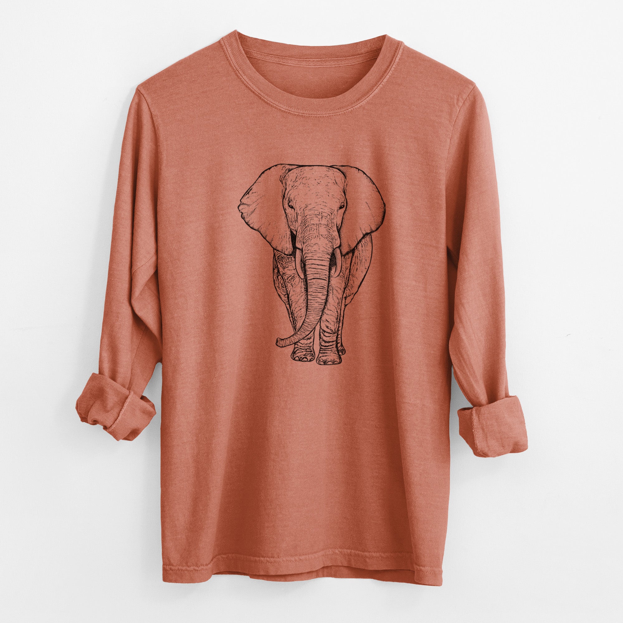Loxodonta africana - African Elephant - Unisex Comfort Colors 100% Cotton Long Sleeve