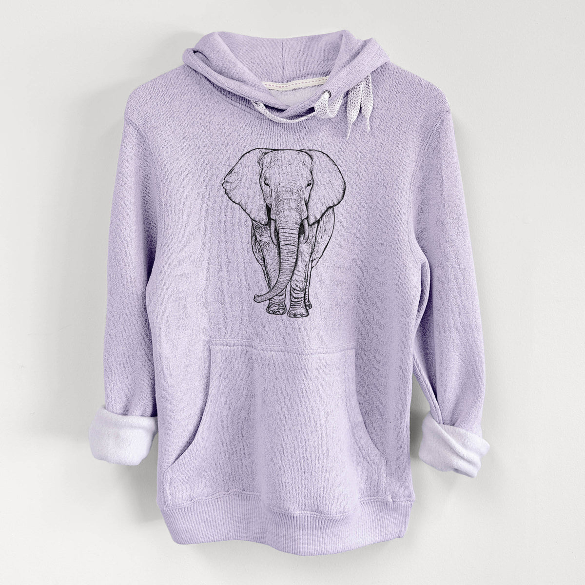 Loxodonta africana - African Elephant - Knit Hoodie