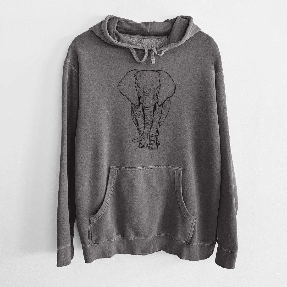 Loxodonta africana - African Elephant - Unisex Pigment Dyed Hoodie