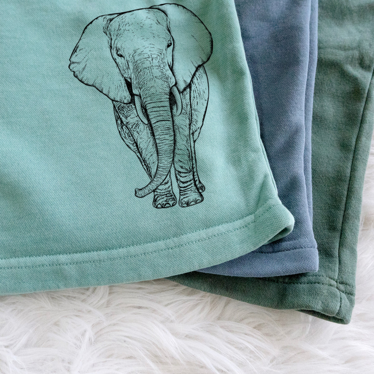 Loxodonta africana - African Elephant - Unisex Pigment Dyed Shorts
