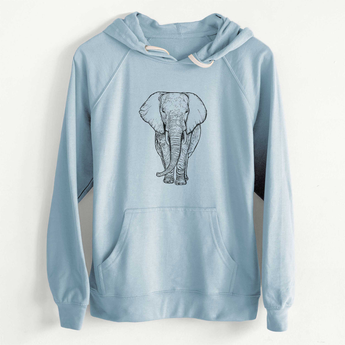 CLEARANCE - Loxodonta africana - African Elephant  - Unisex Slim Fit Loopback Terry Hoodie