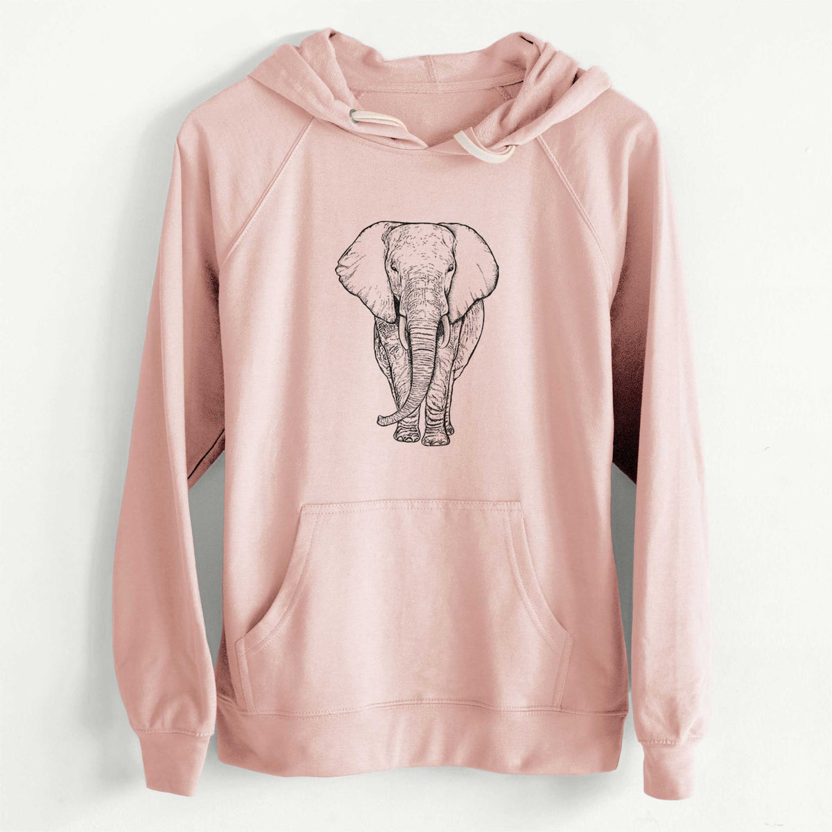 CLEARANCE - Loxodonta africana - African Elephant  - Unisex Slim Fit Loopback Terry Hoodie