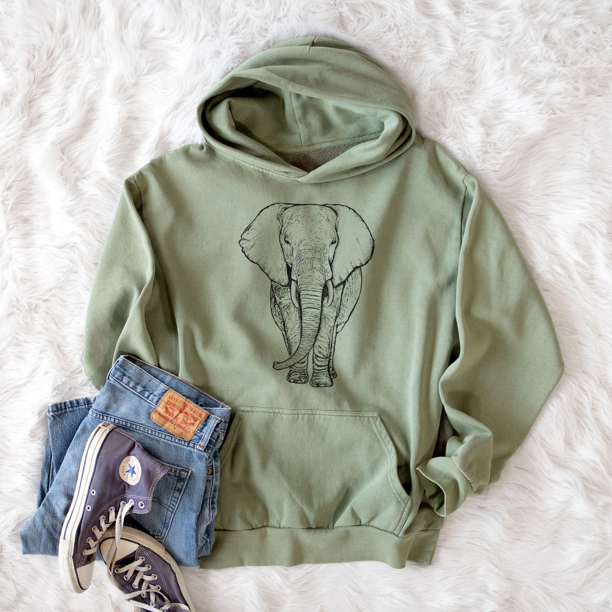 Loxodonta africana - African Elephant  - Urban Heavyweight Hoodie