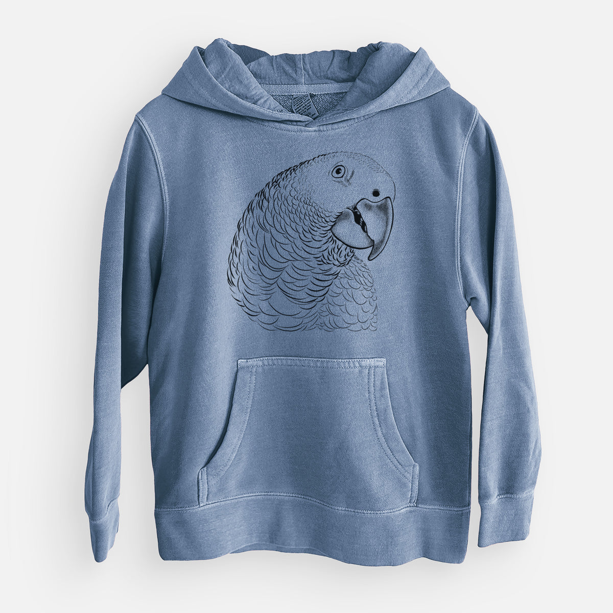 African Grey Parrot - Youth Pigment Dyed Hoodie