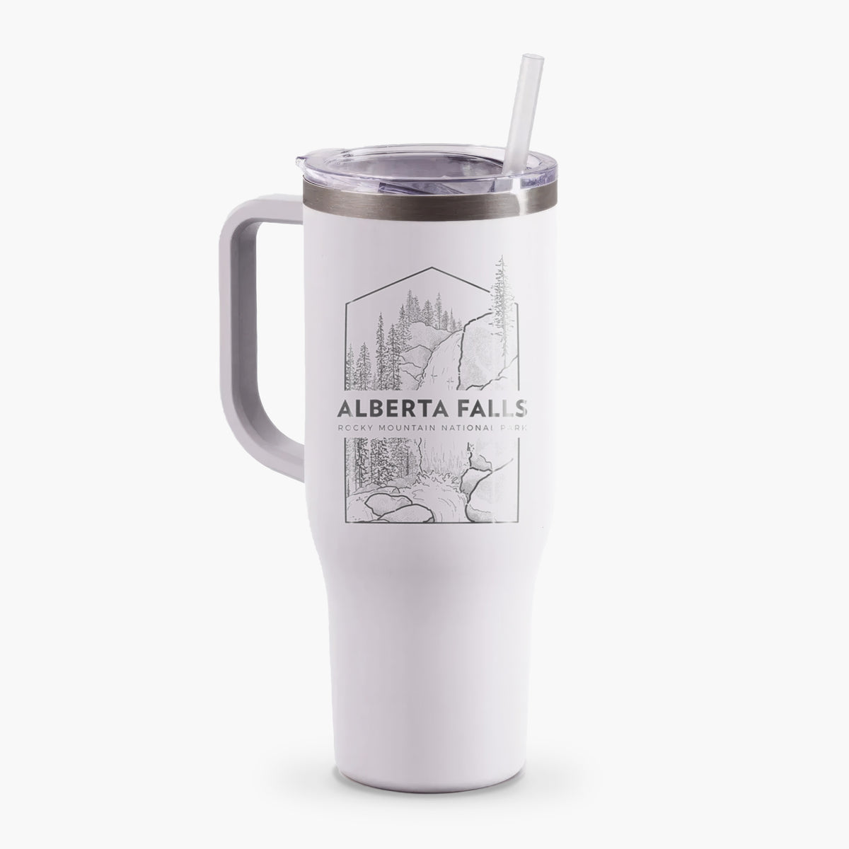 Alberta Falls - Rocky Mountain National Park - 40oz Tumbler with Handle